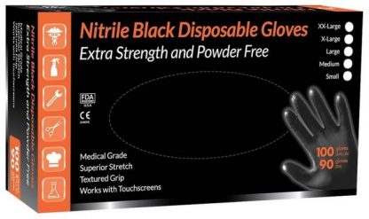 Nitrile Black Disposable Gloves, nitrile gloves
